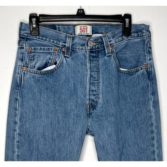 Levis 501 XX Straight Leg Button Fly High Waisted Jeans Size 31 x 32.5